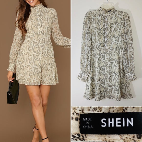 SHEIN Dresses & Skirts - Shein snakeskin print dress. Size S